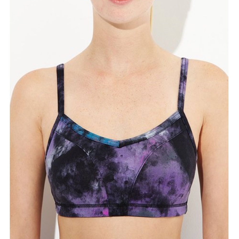 Lucy Purple and Black Sports Bra